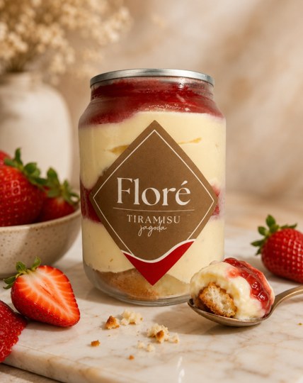 Floré Tiramisu jagoda v kozarcu